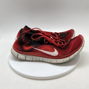 Nike Sneakers Mens 10 Free Flyknit 5.0 615805-016 Red Athletic Running Shoes
